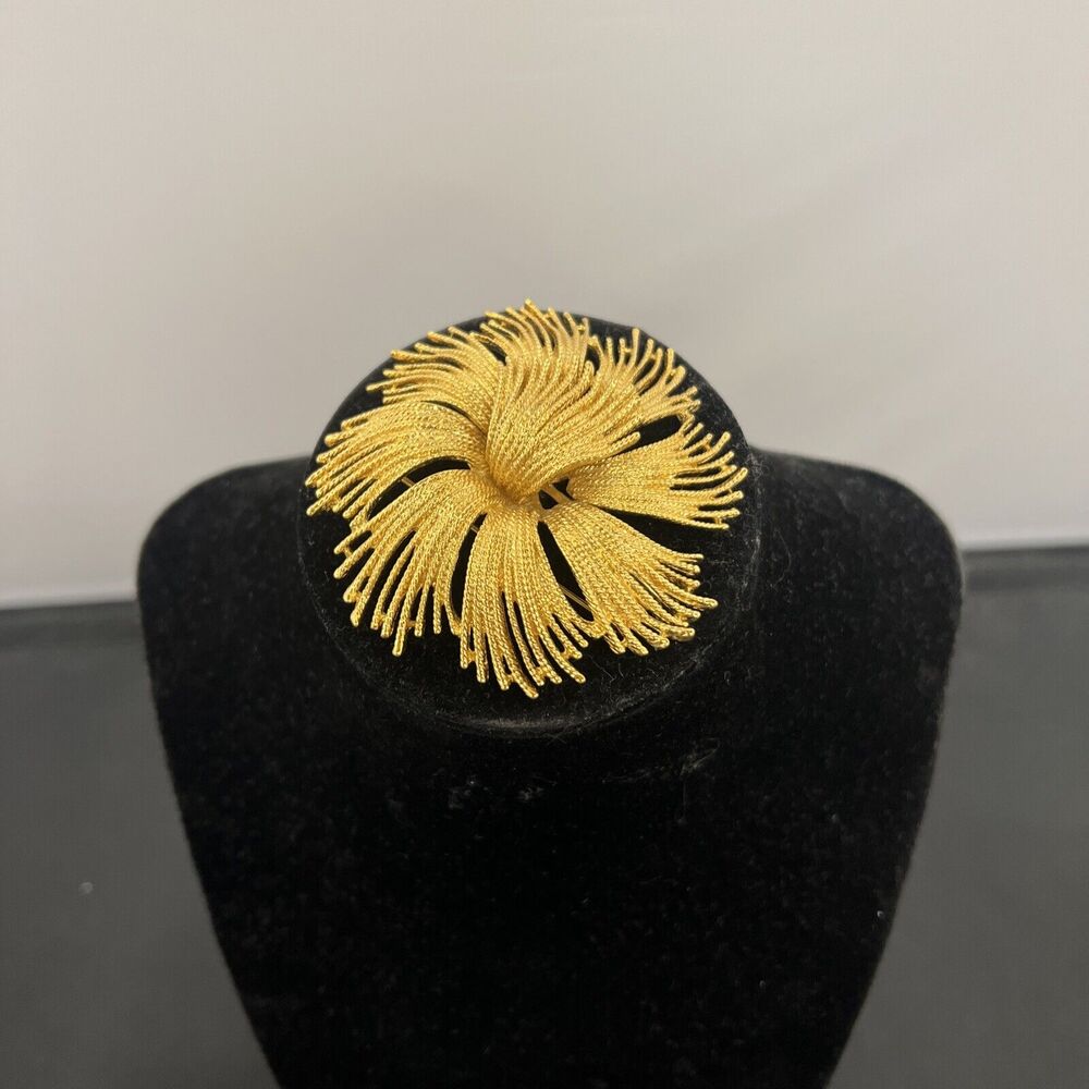 Vintage MONET Signed Flower Brooch Cordelia Book Piece by Designer Leroy Miozzi